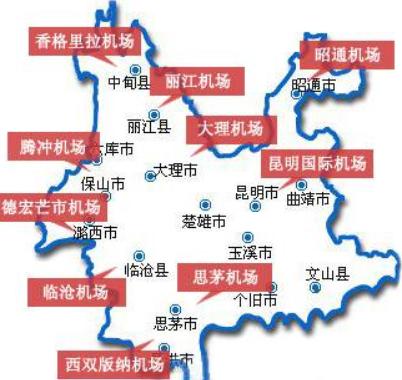 云南旅游路线图